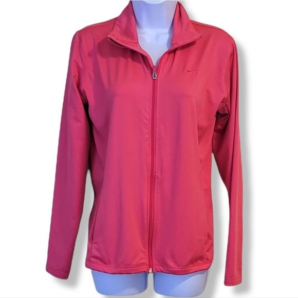 Nike Jackets & Blazers - Nike pink dri-fit zip up jacket size M